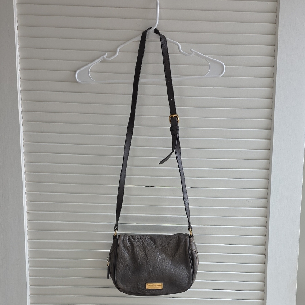 Marc By Marc Jacobs Taupe Leather Crossbody Bag